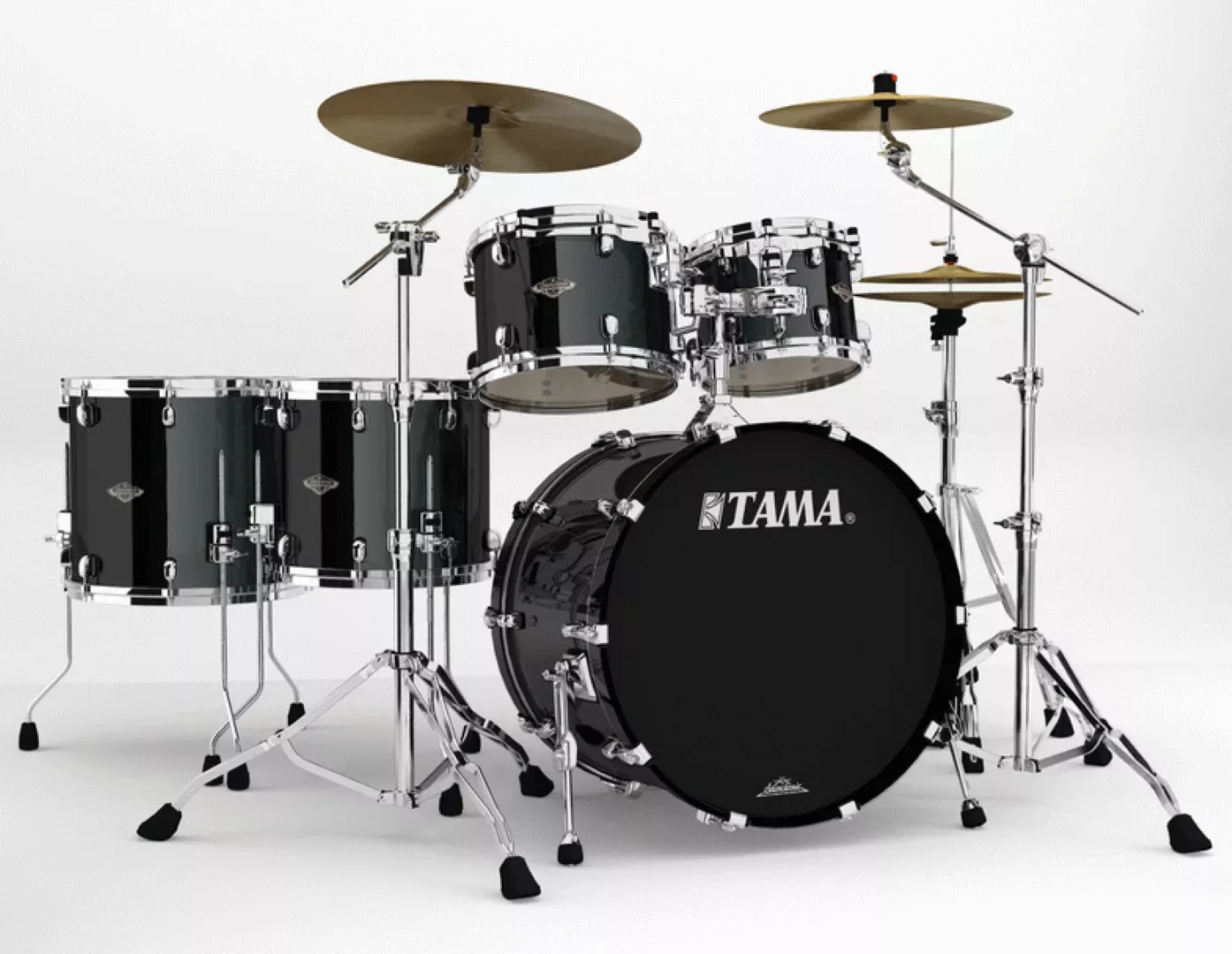 Tama Starclassic Walnut/Birch 5-piece Shell Pack in Piano Black