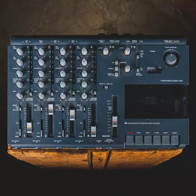 Tascam Portastudio 414 4-Track Cassette Recorder w/Power Supply – Used