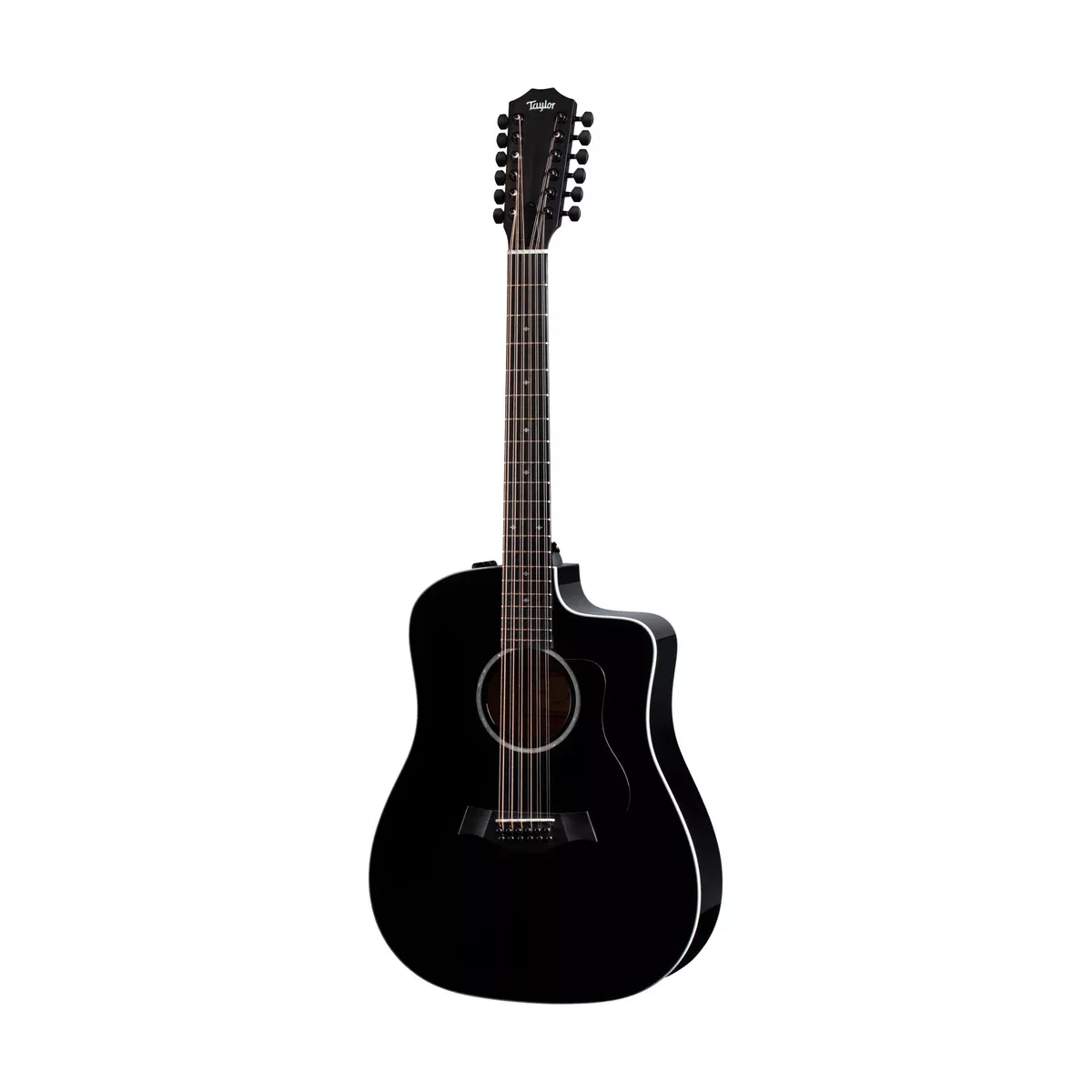 Taylor 250ce Plus 12-string Acoustic-Electric Guitar w/Case, Black