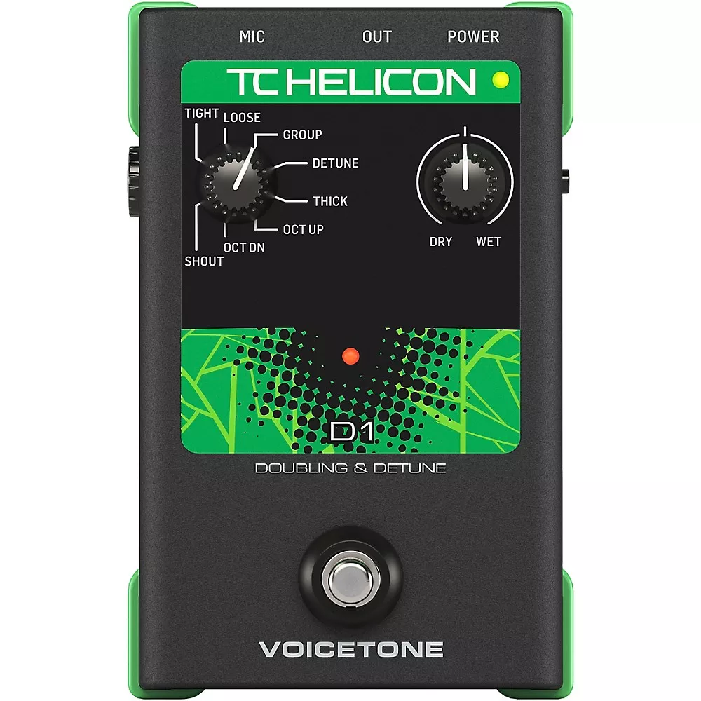 TC Helicon VoiceTone Single D1 Doubling & Detune Effects Pedal