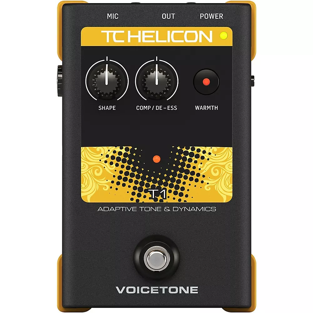 TC Helicon VoiceTone Single T1 Adaptive Tone & Dynamics Effects Pedal