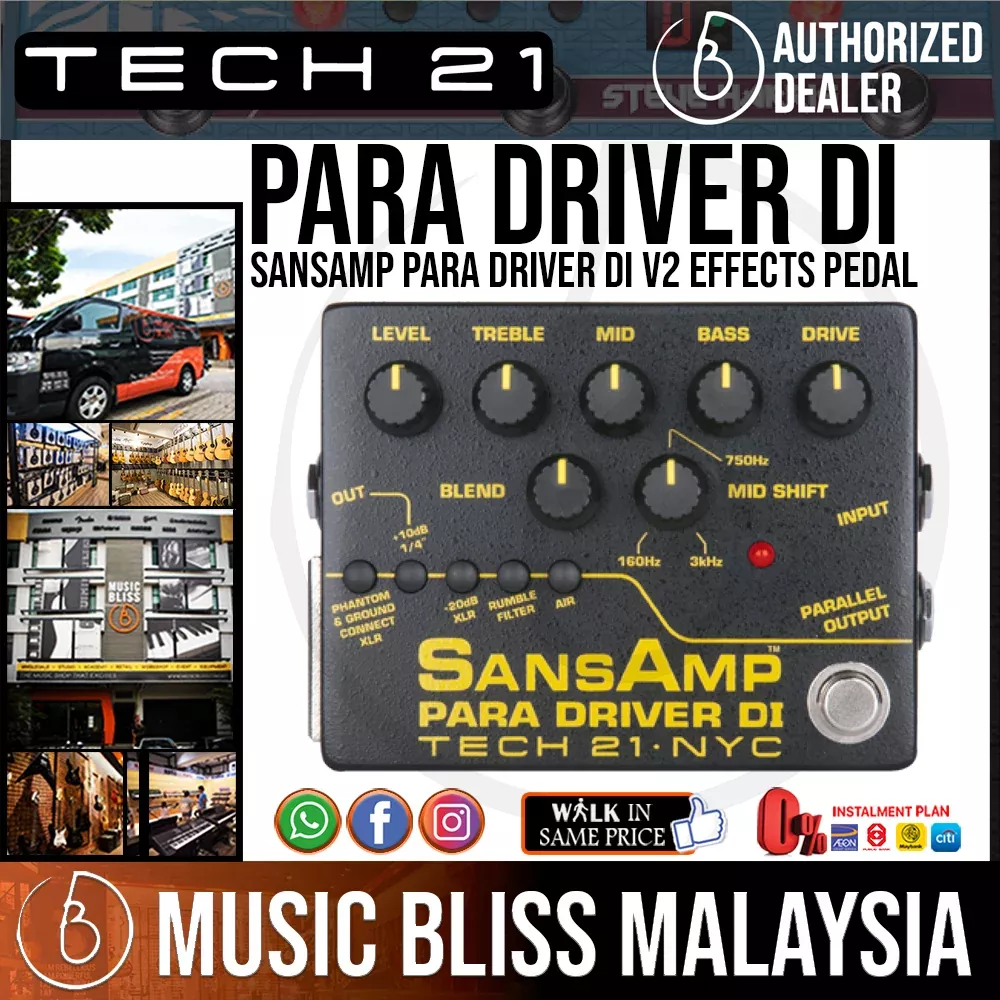 Tech 21 SansAmp Para Driver DI V2 Effects Pedal