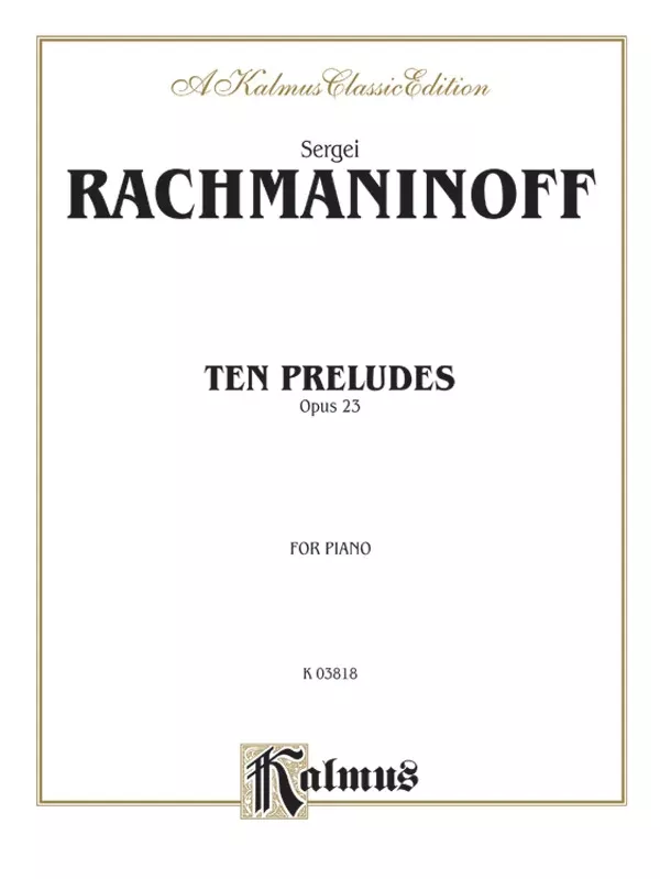 Ten Preludes, Opus 23: Piano Book