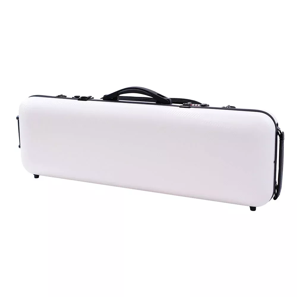 TG Oblong Violin Case Polycarbonate Snow White With Music Bag