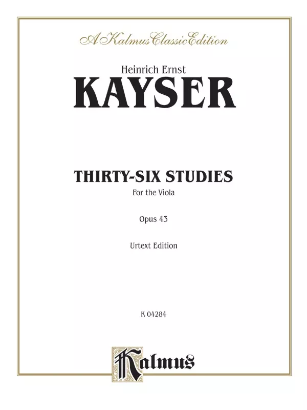 Thirty-six Studies, Opus 43: Viola Book