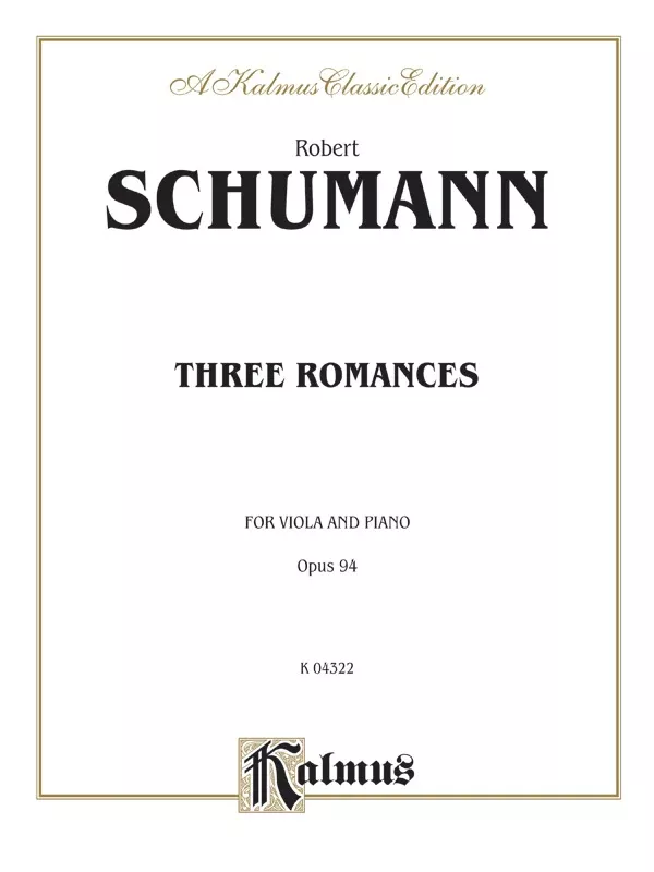 Three Romances, Opus 94: Viola Book