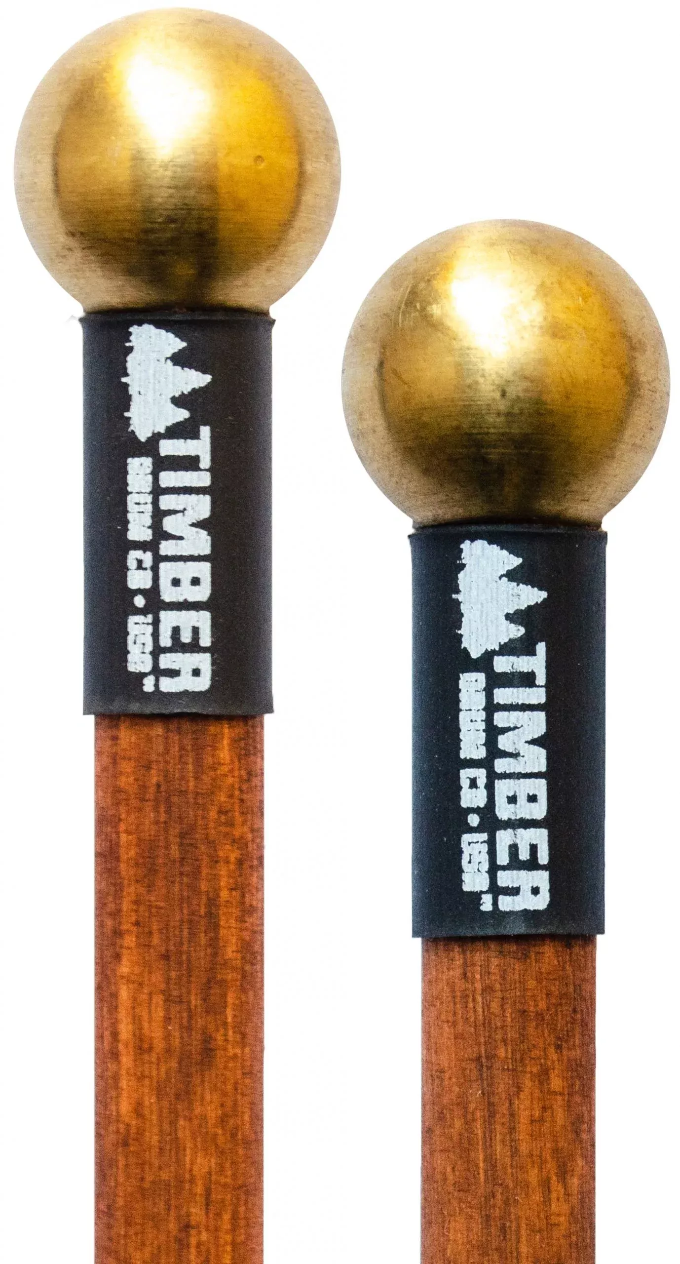 Timber Drum Hard Brass Bell Mallets with Birch Handles