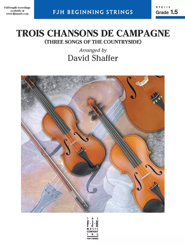 Trois chansons de campagne (Three Songs of the Countryside): String Orchestra Conductor Score & Parts