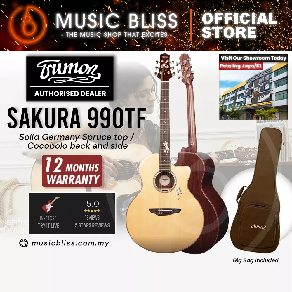 Trumon Sakura 990 TF Solid Germany Spruce top / Cocobolo back and side Acoustic Guitar