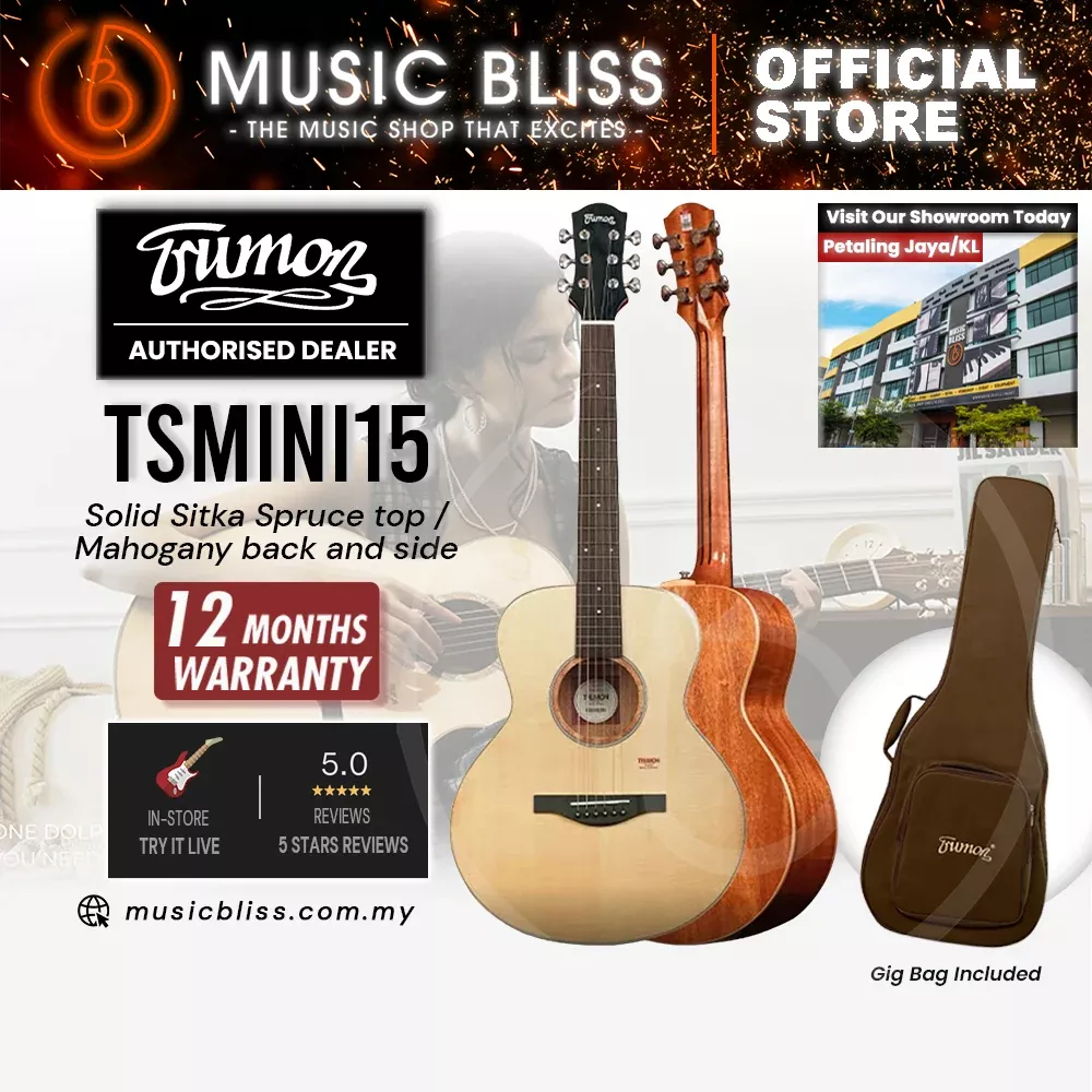 Trumon TS MINI 15 Solid Sitka Spruce top top/Mahogany back and side - With Pickup