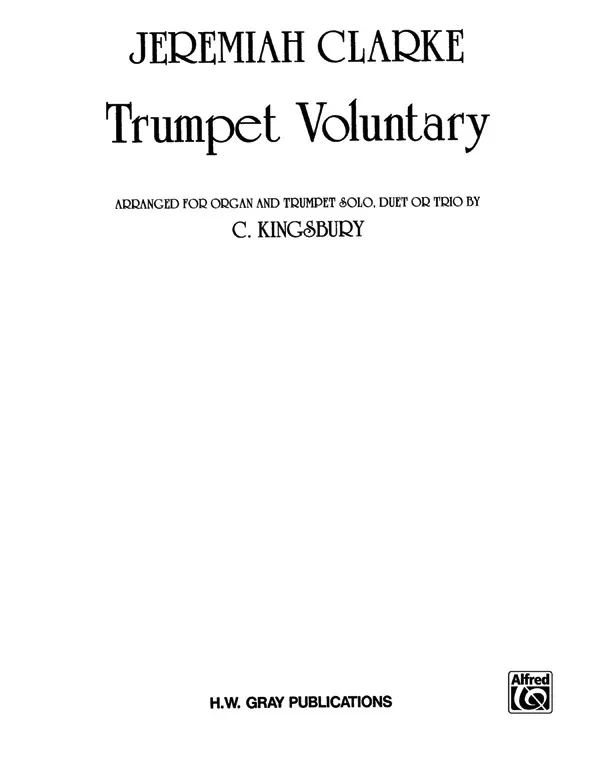 Trumpet Voluntary: Organ Sheet