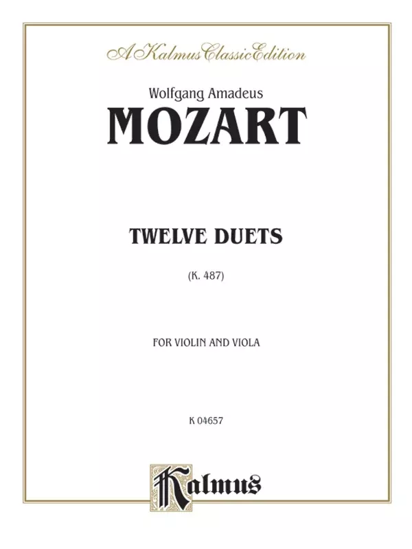 Twelve Duets, K. 487: String Duo Book