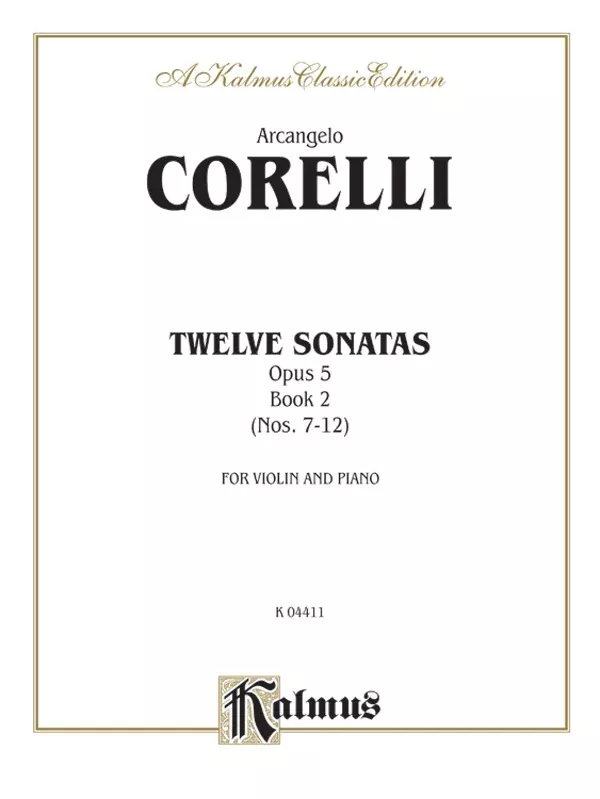 Twelve Sonatas, Opus 5, Volume II: Violin Book