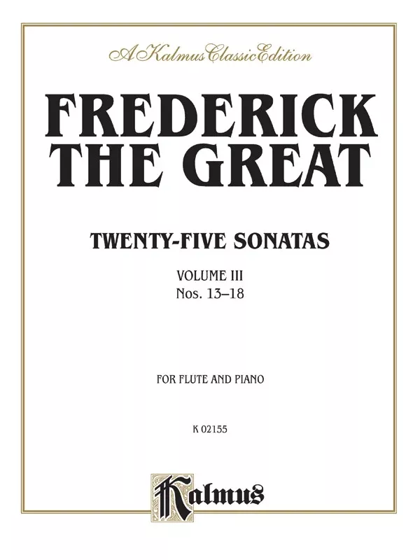 Twenty-five Sonatas, Volume III (Nos. 13-18): Flute Book
