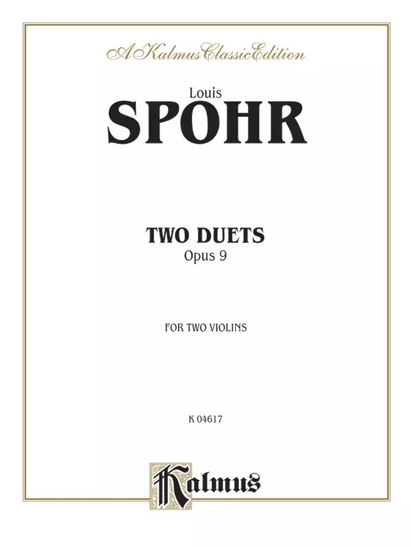 Two Duets, Opus 9: Violin Book