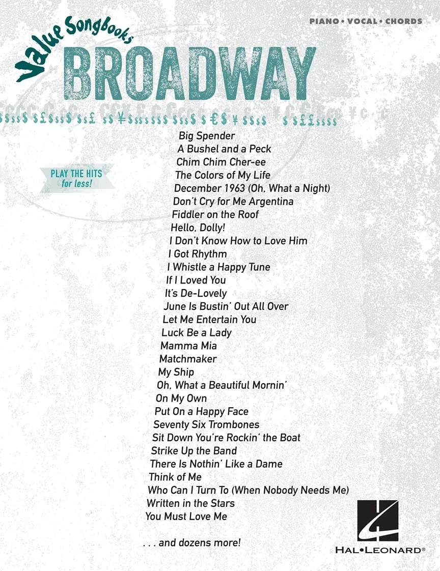 Value Songbooks Broadway PVG