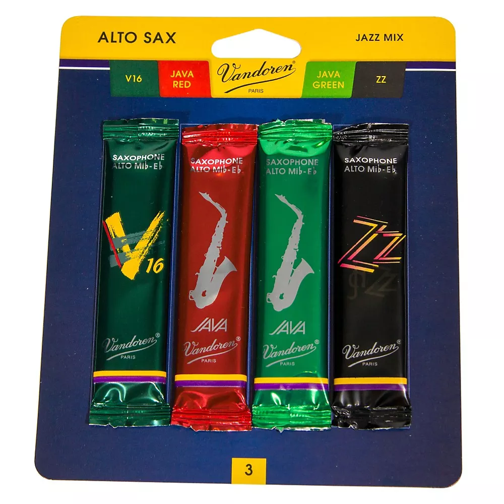 Vandoren Alto Saxophone Jazz Reed Sample Pack Strength - 3