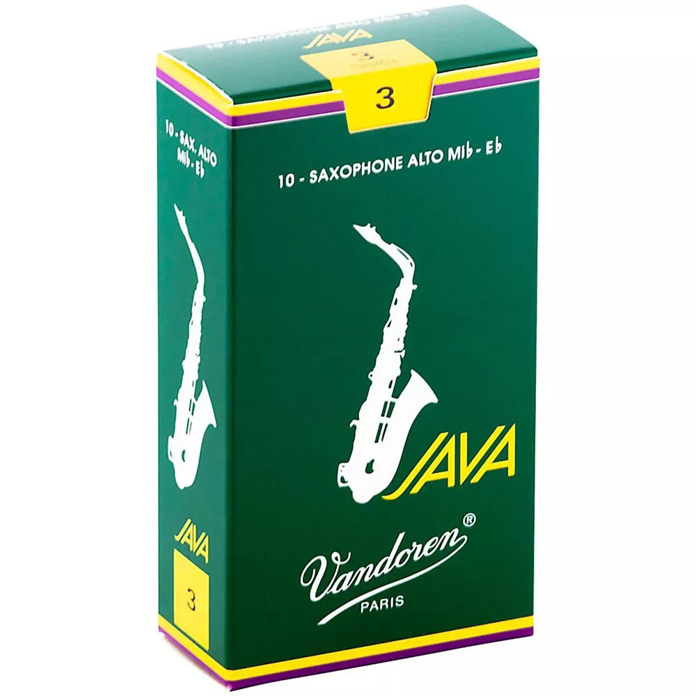 Vandoren JAVA Alto Saxophone Reeds Strength - 3, Box of 10