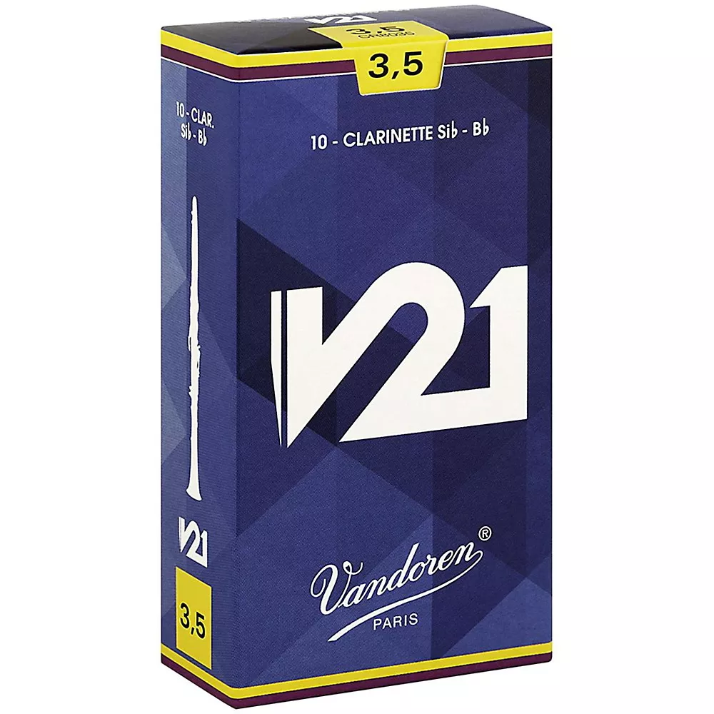 Vandoren V21 Bb Clarinet Reeds Strength 3.5+ Box of 10