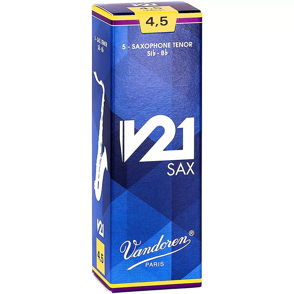 Vandoren V21 Tenor Saxophone Reeds, Box of 5 4.5