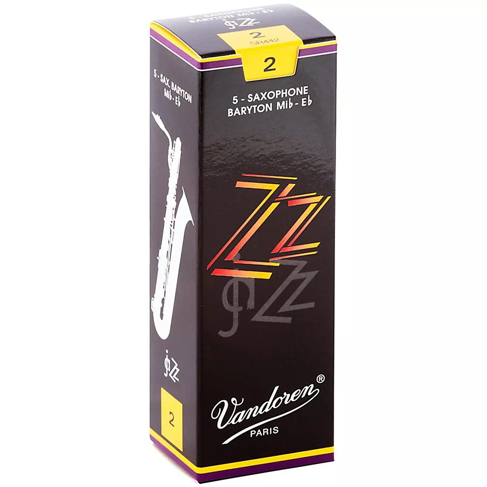 Vandoren ZZ Baritone Saxophone Reeds Strength 2, Box of 5