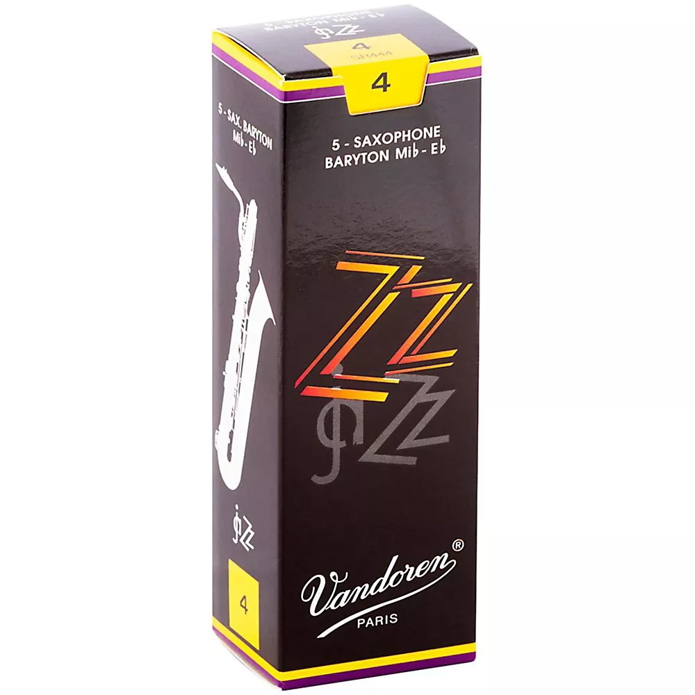 Vandoren ZZ Baritone Saxophone Reeds Strength 4, Box of 5