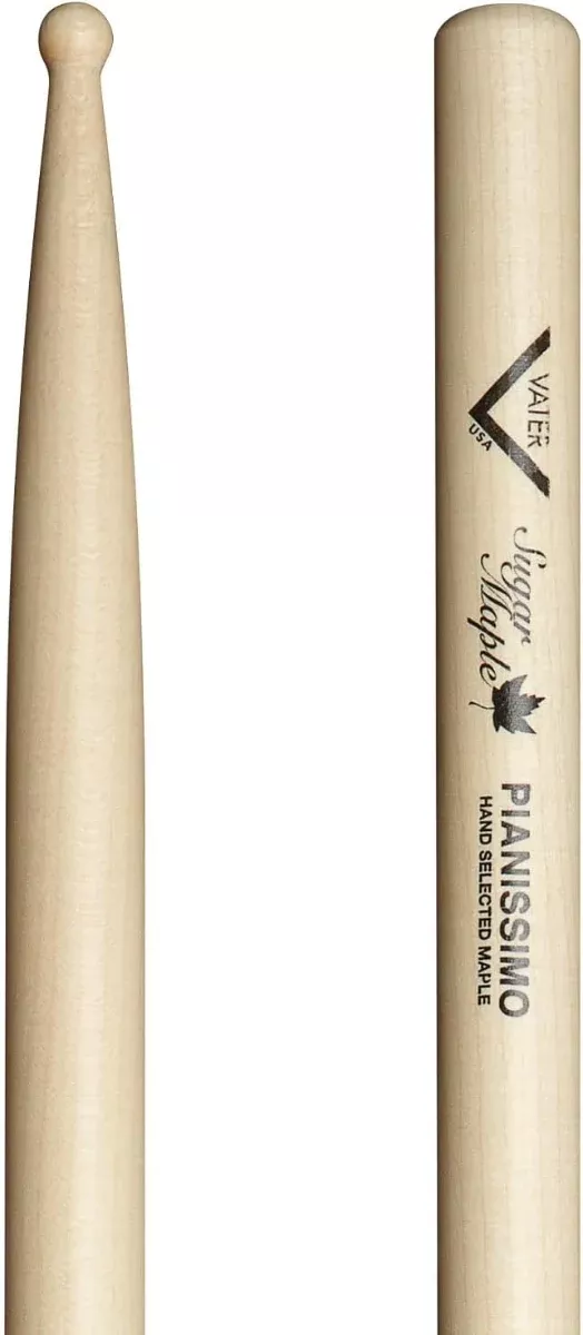 Vater VSMPIANW Sugar Maple Pianissimo Wood Tip Drum Sticks (Pair)