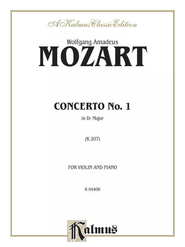 Violin Concerto No. 1, K. 207: Violin Book