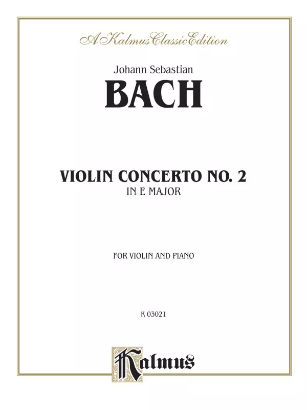 Violin Concerto No. 2 in E Major: Violin Book