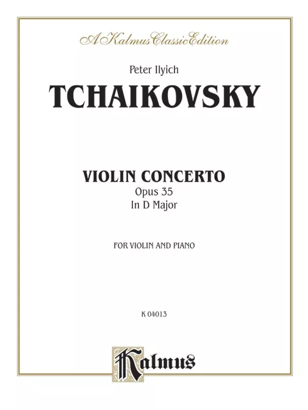 Violin Concerto, Opus 35 in D Major: Violin Book