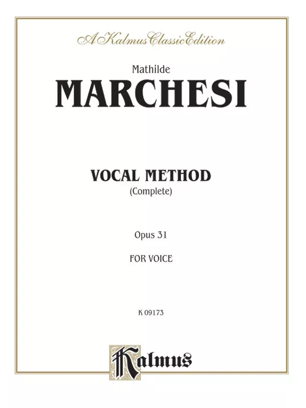 Vocal Method, Opus 31 (Complete): Vocal Book