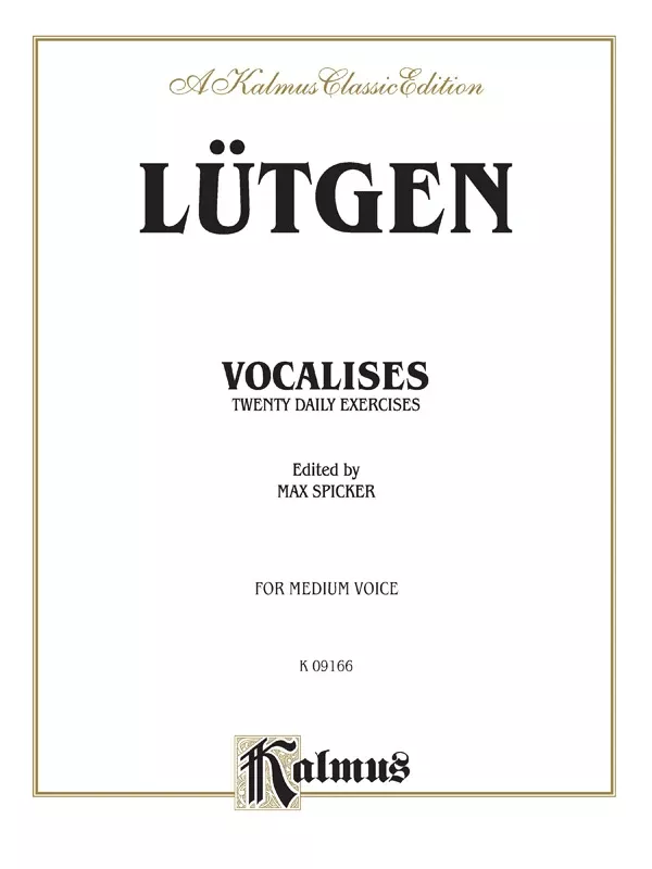 Vocalises: 20 Daily Exercises: Medium Voice Book