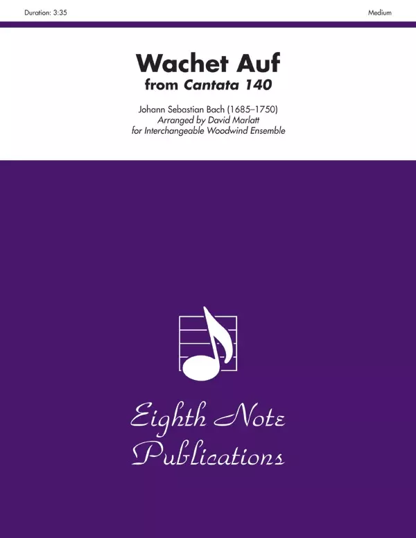 Wachet Auf (from Cantata 140): Interchangeable Woodwind Ensemble Score & Parts