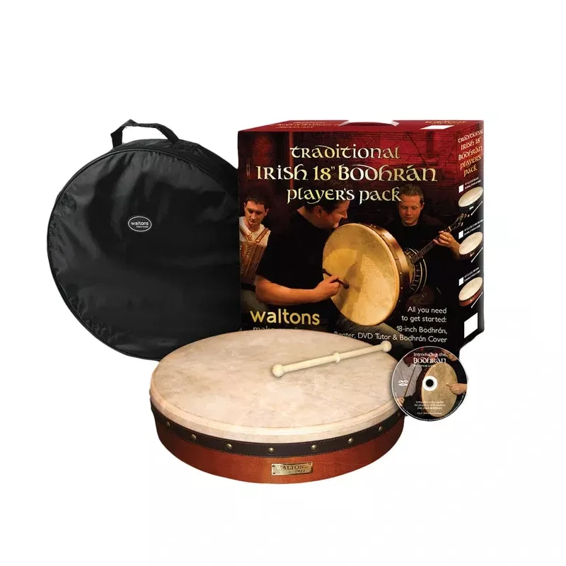 Waltons Plain 18″ Bodhran Gift Pack