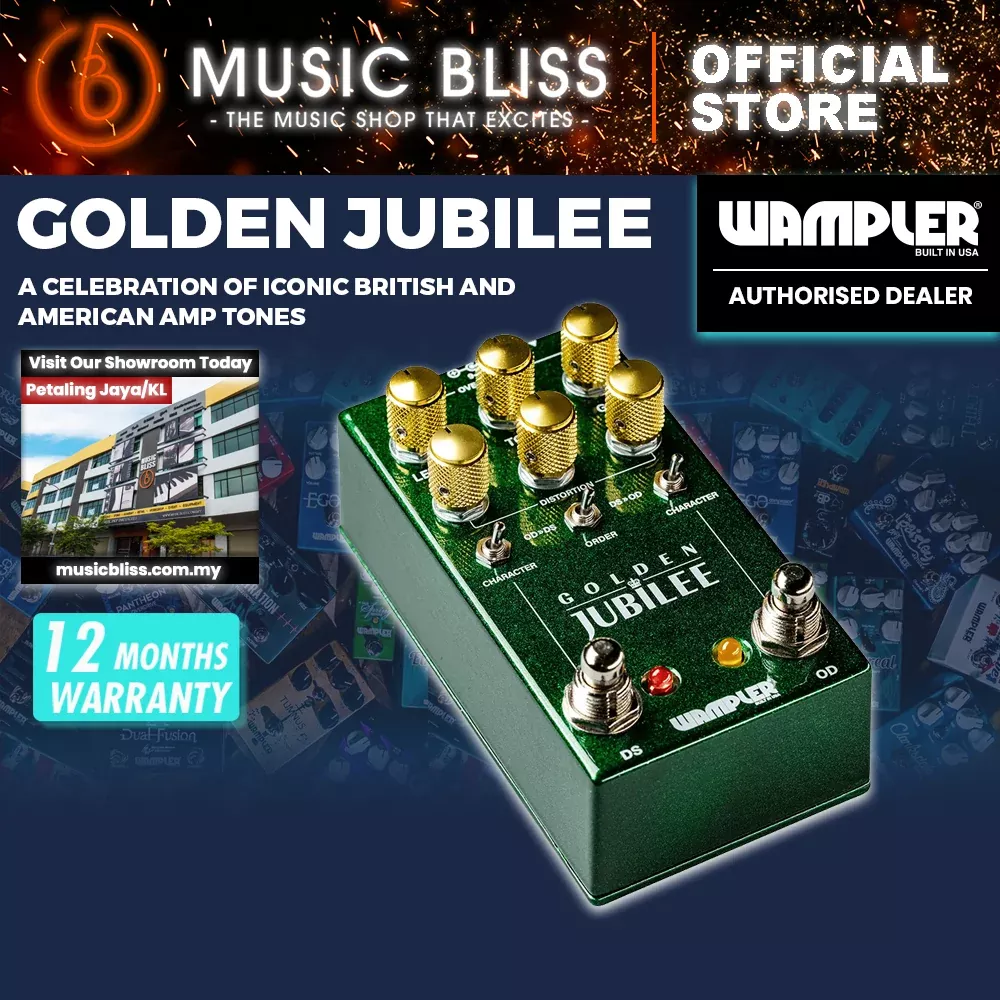Wampler Golden Jubilee Overdrive and Distortion Pedal