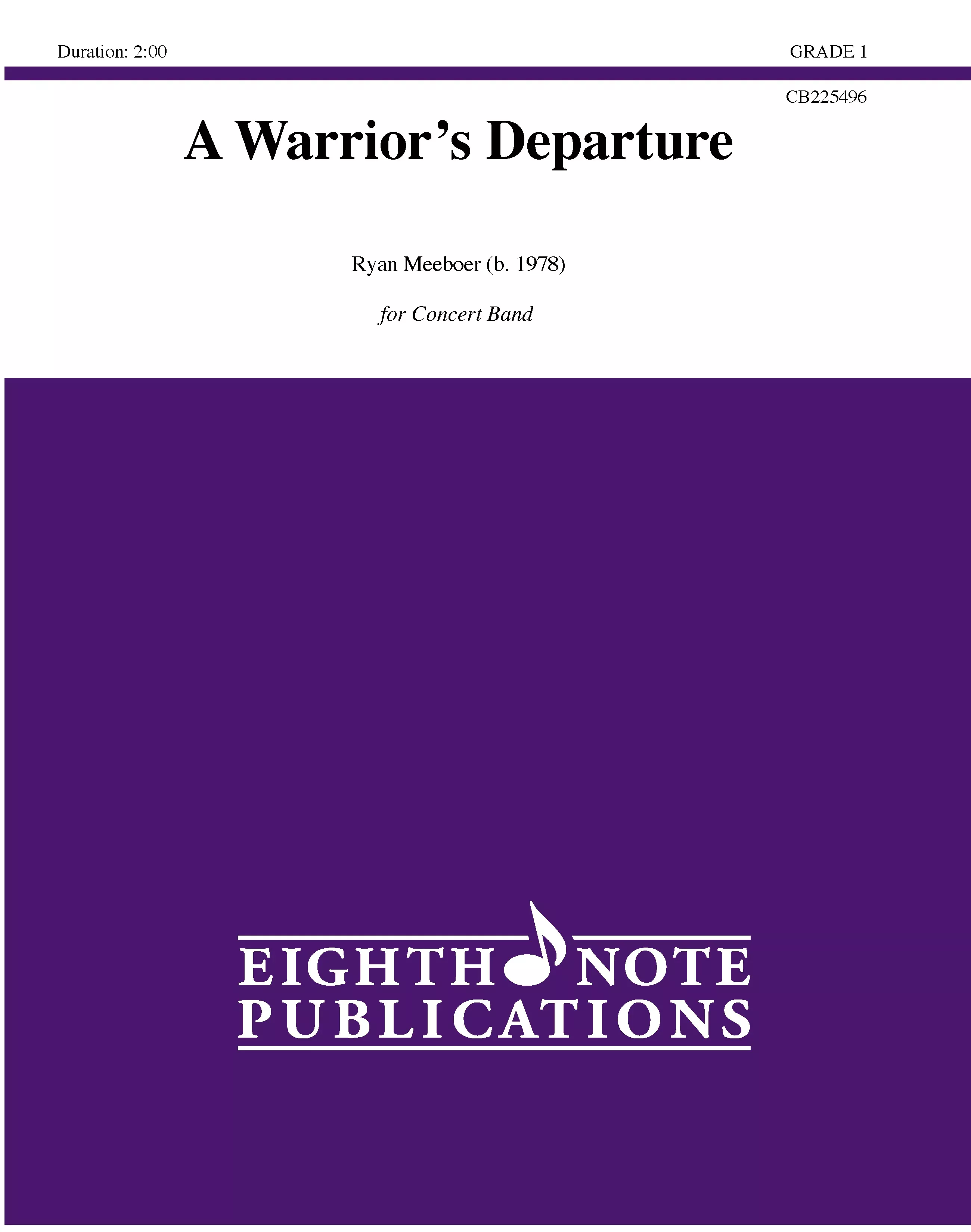 A Warrior's Departure: Concert Band Conductor Score