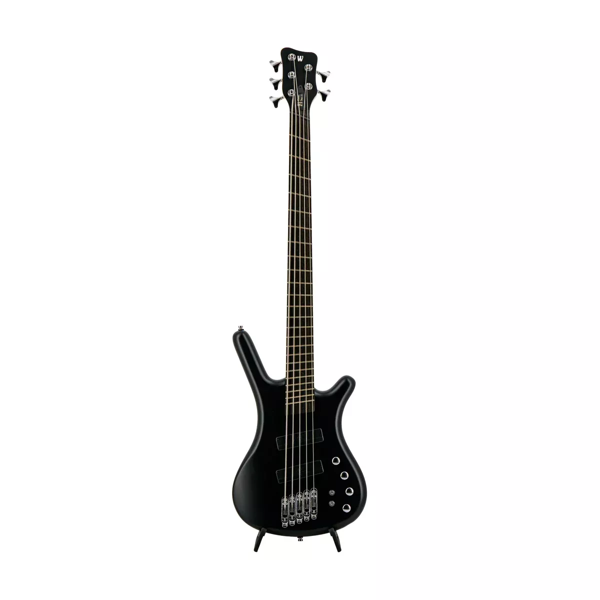 Warwick RockBass Corvette Multiscale 5-String Bass Guitar, Solid Black Satin