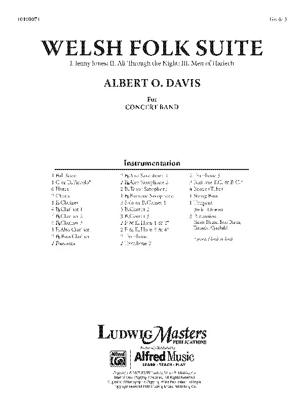 Welsh Folk Suite: Concert Band, Ensemble Works