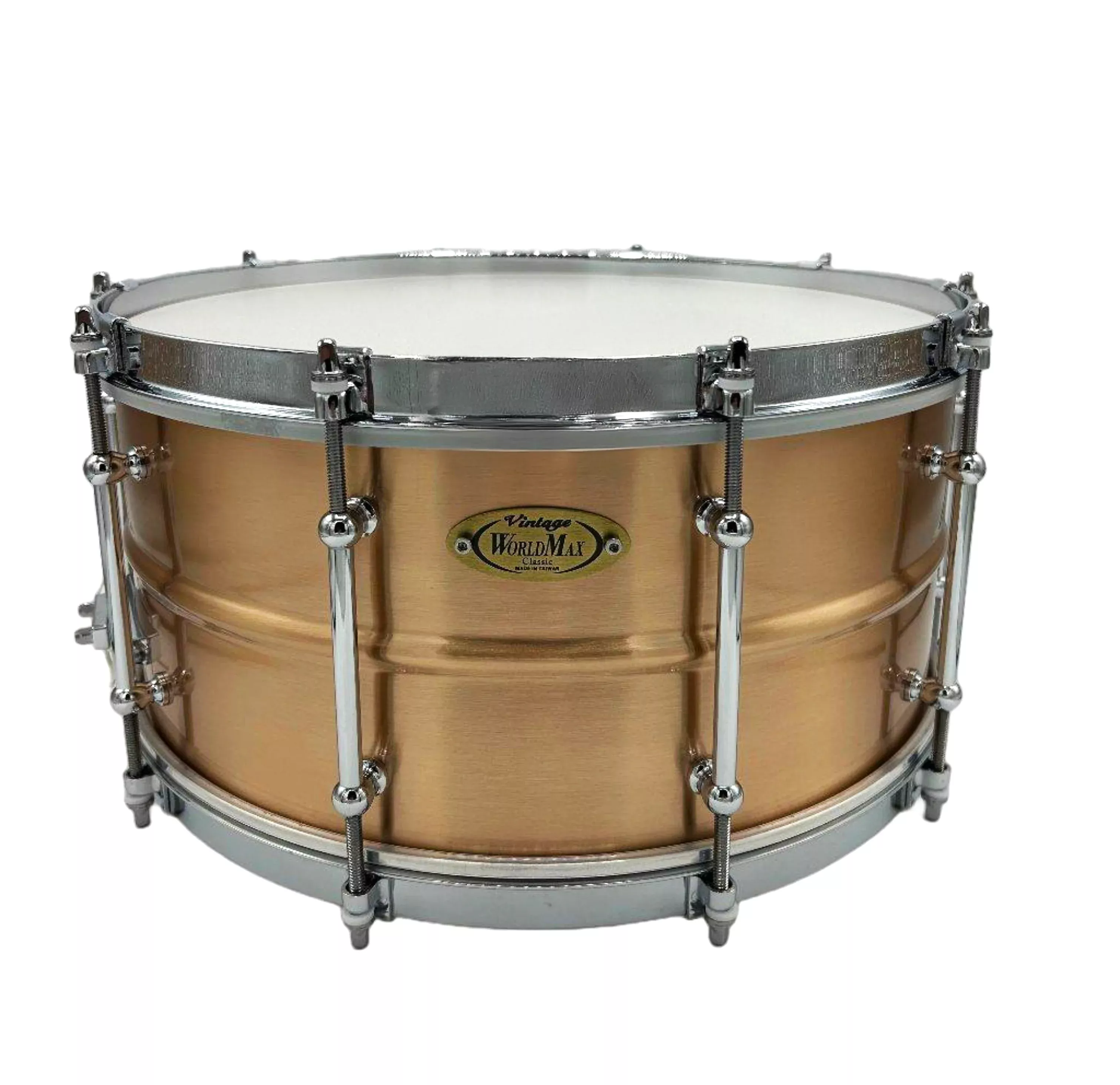 Worldmax 14″ x 6.5″ Bronze Shell Snare Drum – Chrome Hardware