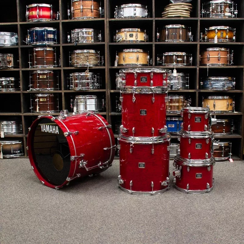 Yamaha 6 Piece Oak Custom – Trans Red – Used