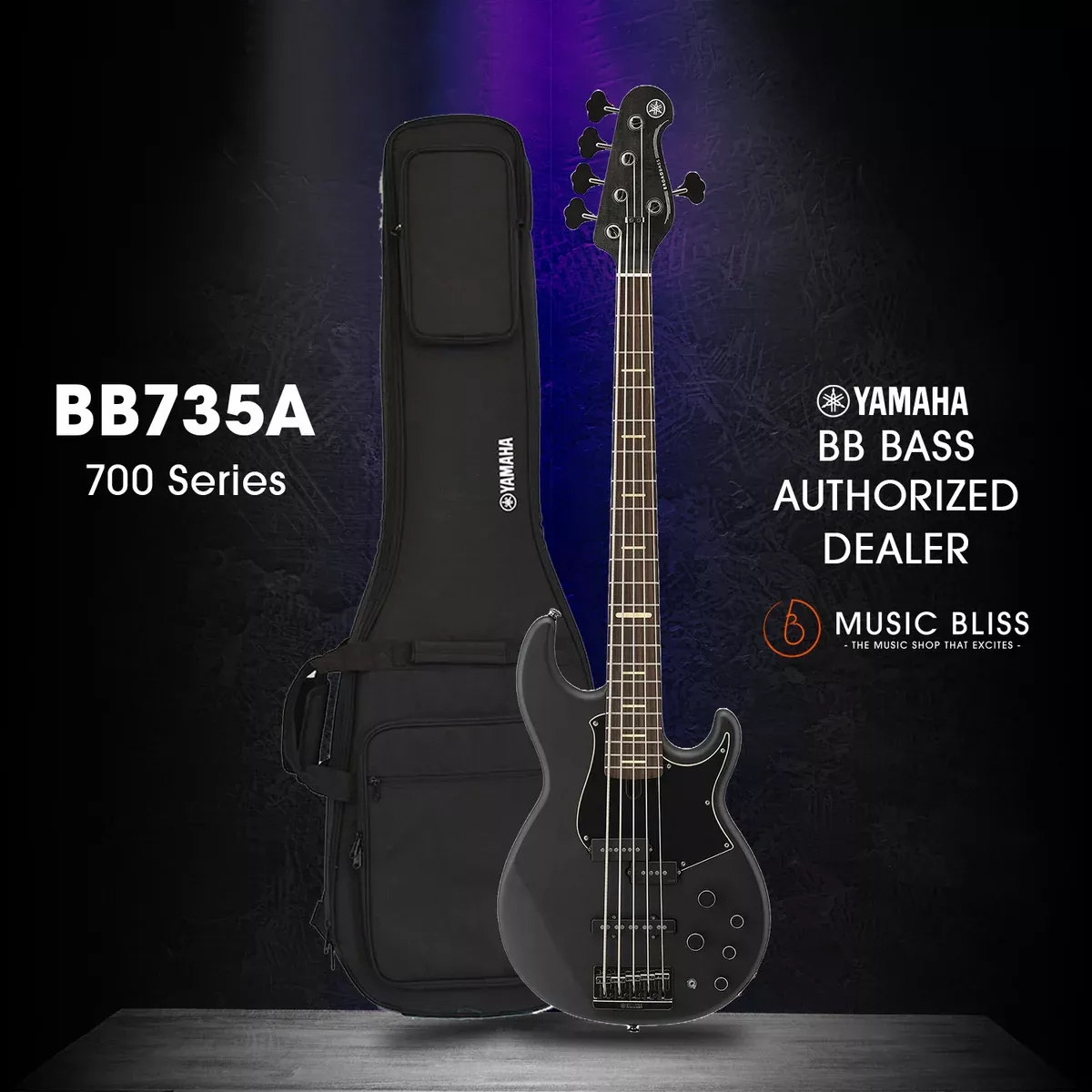 Yamaha BB735A 5-string Electric Bass Guitar – Matte Translucent Black