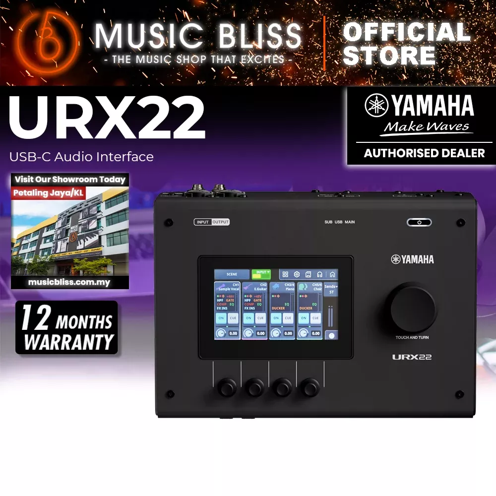 Yamaha URX22 USB-C Audio Interface – Black