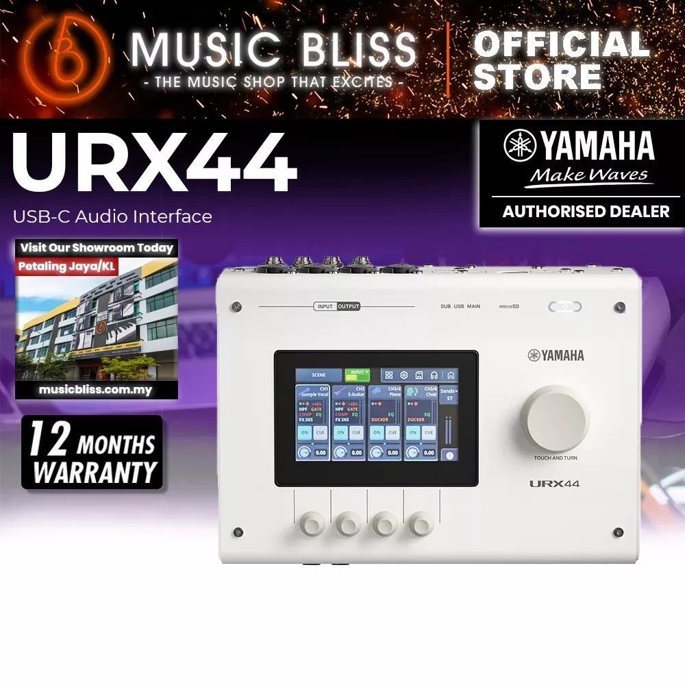 Yamaha URX44 USB-C Audio Interface – White