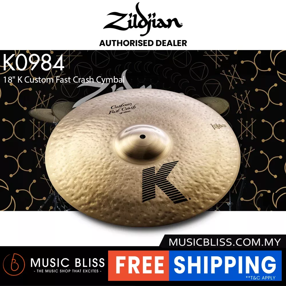 Zildjian 18″ K Custom Fast Crash Cymbal