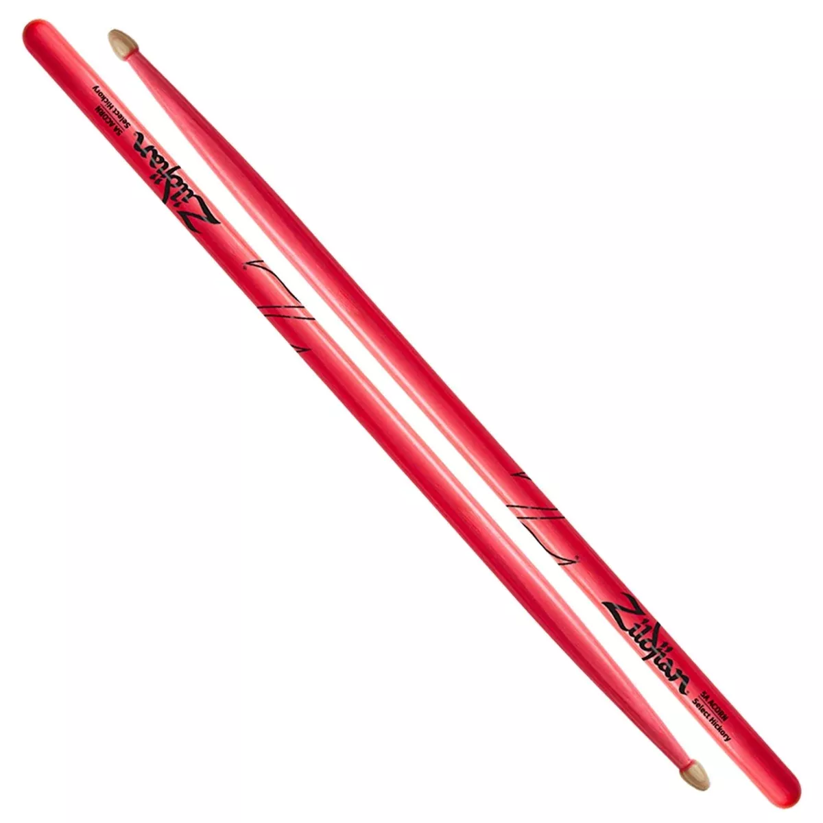 Zildjian 5A Acorn Neon Pink Hickory Drumsticks