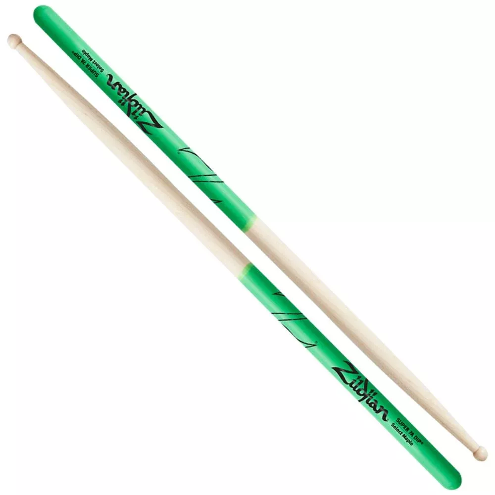 Zildjian Super 7A Maple Green Dip Drumsticks