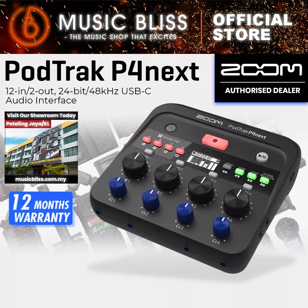 Zoom PodTrak P4next Audio Interface